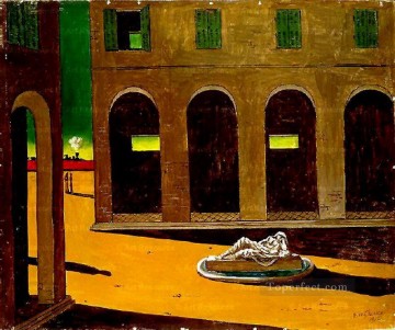 italian Painting - italian piazza Giorgio de Chirico Metaphysical surrealism